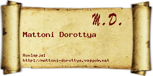 Mattoni Dorottya névjegykártya