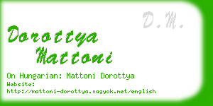 dorottya mattoni business card